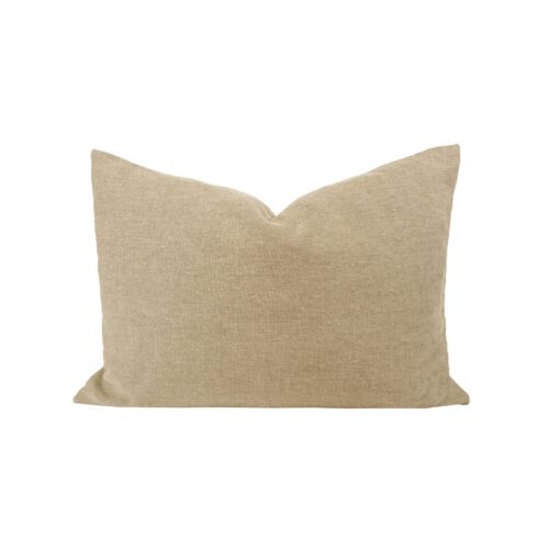 Coussin de canapé en lin lavé : modèle NIG Naturel