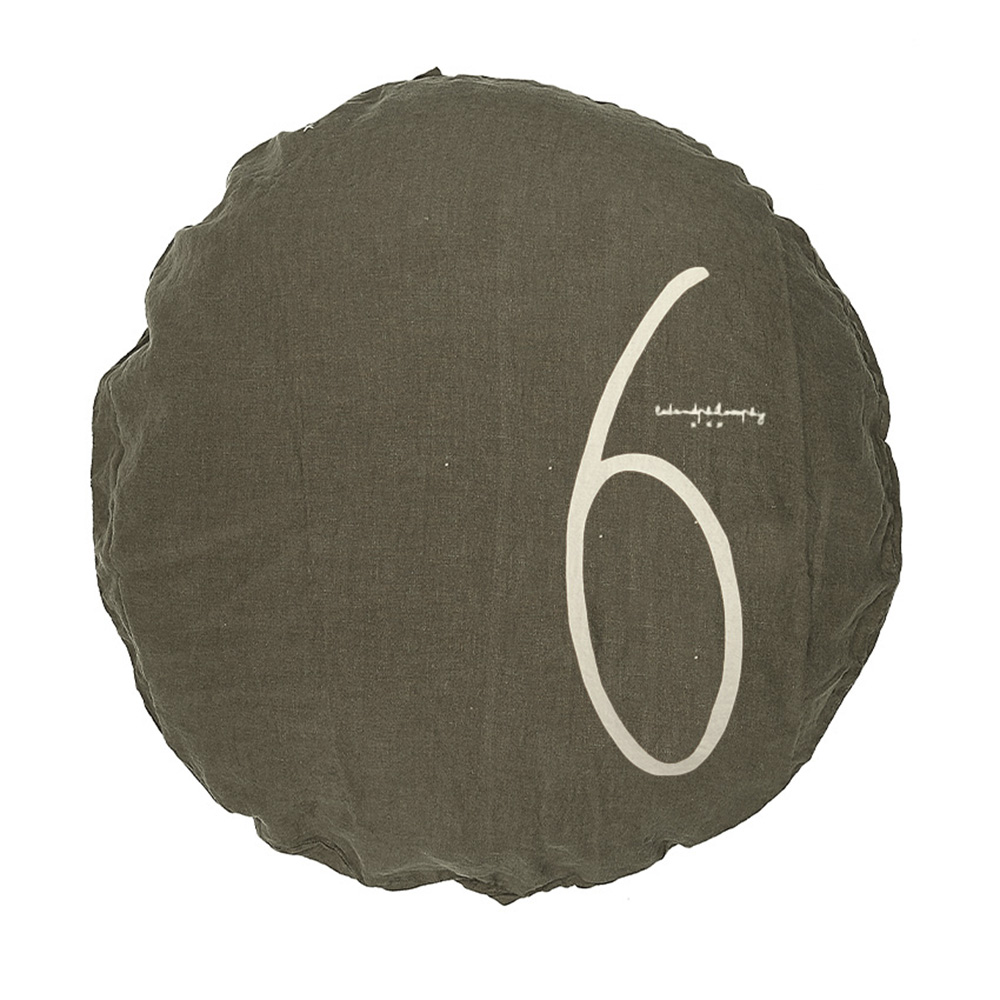 Coussin rond sérigraphié 63 cm – SHINING Kaki n°6
