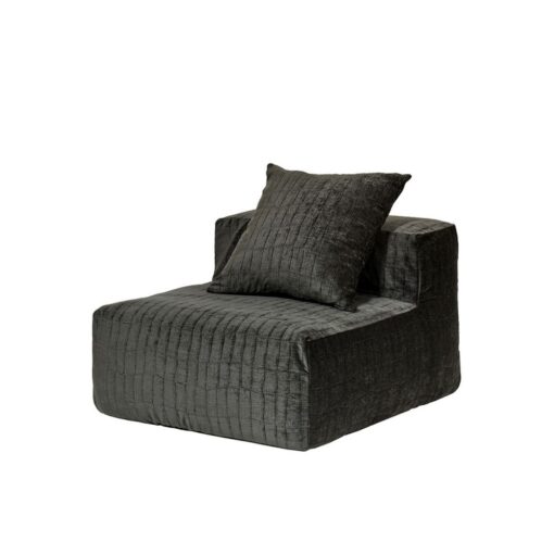 fauteuil en velours anthracite promo fiche produit reserve