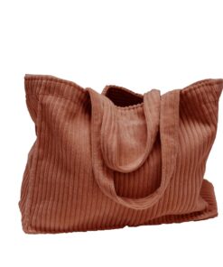 Sac cabas en velours côtelé vieux rose : VOLT Cinnamon