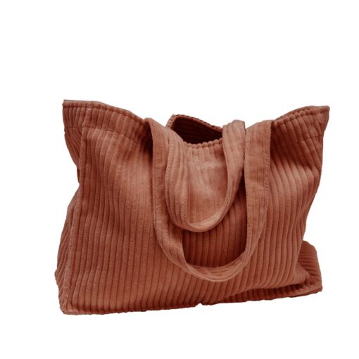 Sac cabas en velours côtelé vieux rose : VOLT Cinnamon