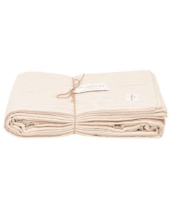 Drap plat en lin à rayures, modèle OPERA coloris Cream Thème COBI