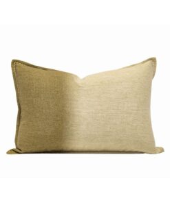 Coussin en coton et laine - Modèle YESTERDAY, coloris bronze