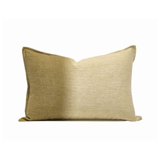 Coussin en coton et laine - Modèle YESTERDAY, coloris bronze