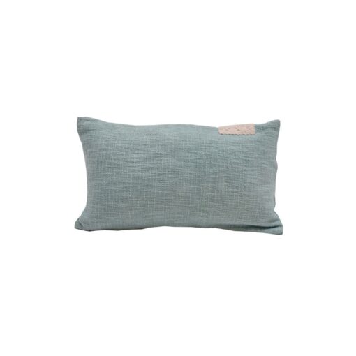 Coussin en coton - Modèle TAICHI, coloris Aqua