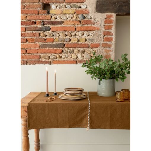 Mini nappe en coton - Modèle ESTRAGON1, coloris bronze