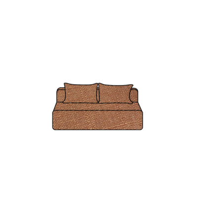 Canapé en lin : modèle GEEK ligne SLOW Coloris Terracotta