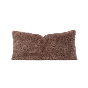 Coussin fausse fourrure polyester - Modèle VADROUILLEUSE , coloris Koala