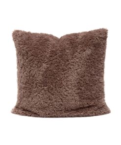 Coussin fausse fourrure polyester - Modèle VAGABOND , coloris Koala