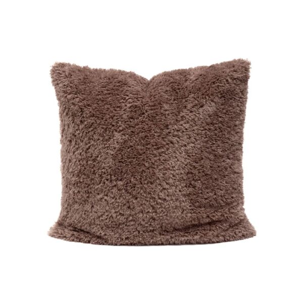 Coussin fausse fourrure polyester - Modèle VAGABOND , coloris Koala