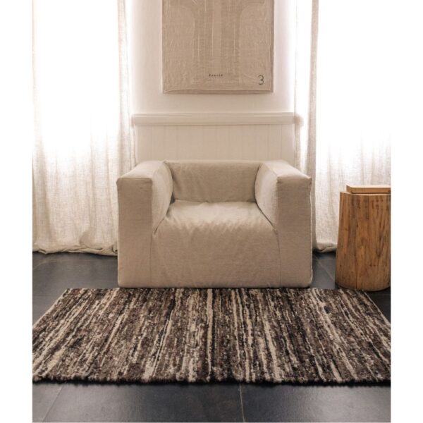 Tapis Trust - coloris Black White Brown Et Slow Cub , coloris Craie