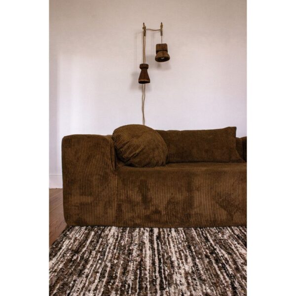 Tapis Trust - coloris Black White Brown Et Slow Family