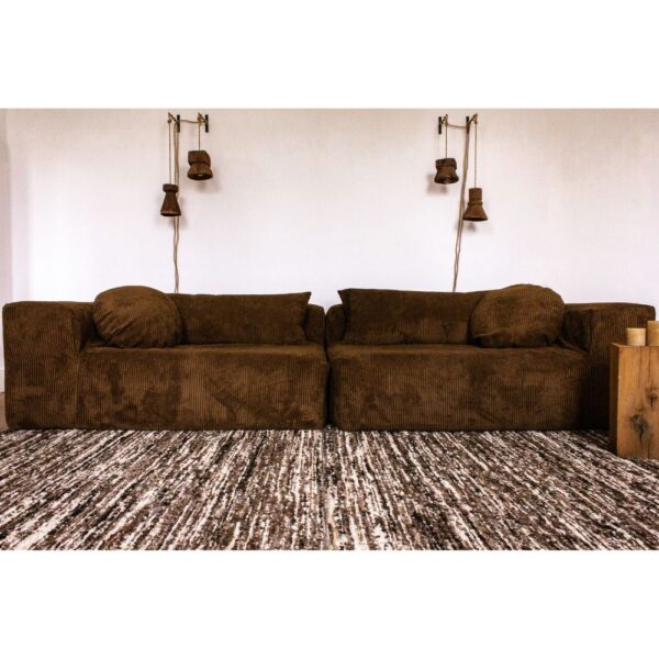 Tapis Trust - coloris Black White Brown Et Slow Family