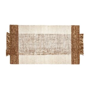 Tapis en jute bicolore - Modèle TAROS 2 , coloris naturel