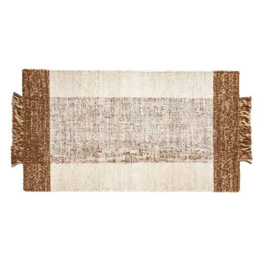 Tapis en jute bicolore - Modèle TAROS 3 , coloris naturel