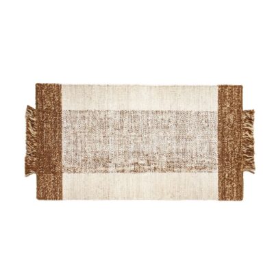 Tapis en jute bicolore - Modèle TAROS 4 , coloris naturel