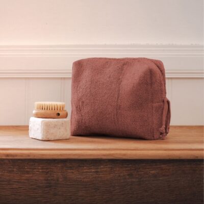 Trousse de toilette en éponge - Modèle UTOPIA , coloris Cinnamon