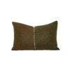 Coussin en coton flammé 40x60 - Modèle ESPRESSO, bicolore Bronze/Kaki