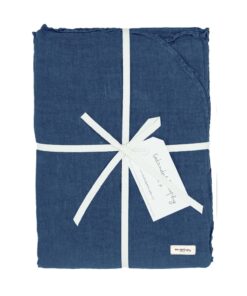 Housse de couette en lin et coton DOLLAR3 Navy