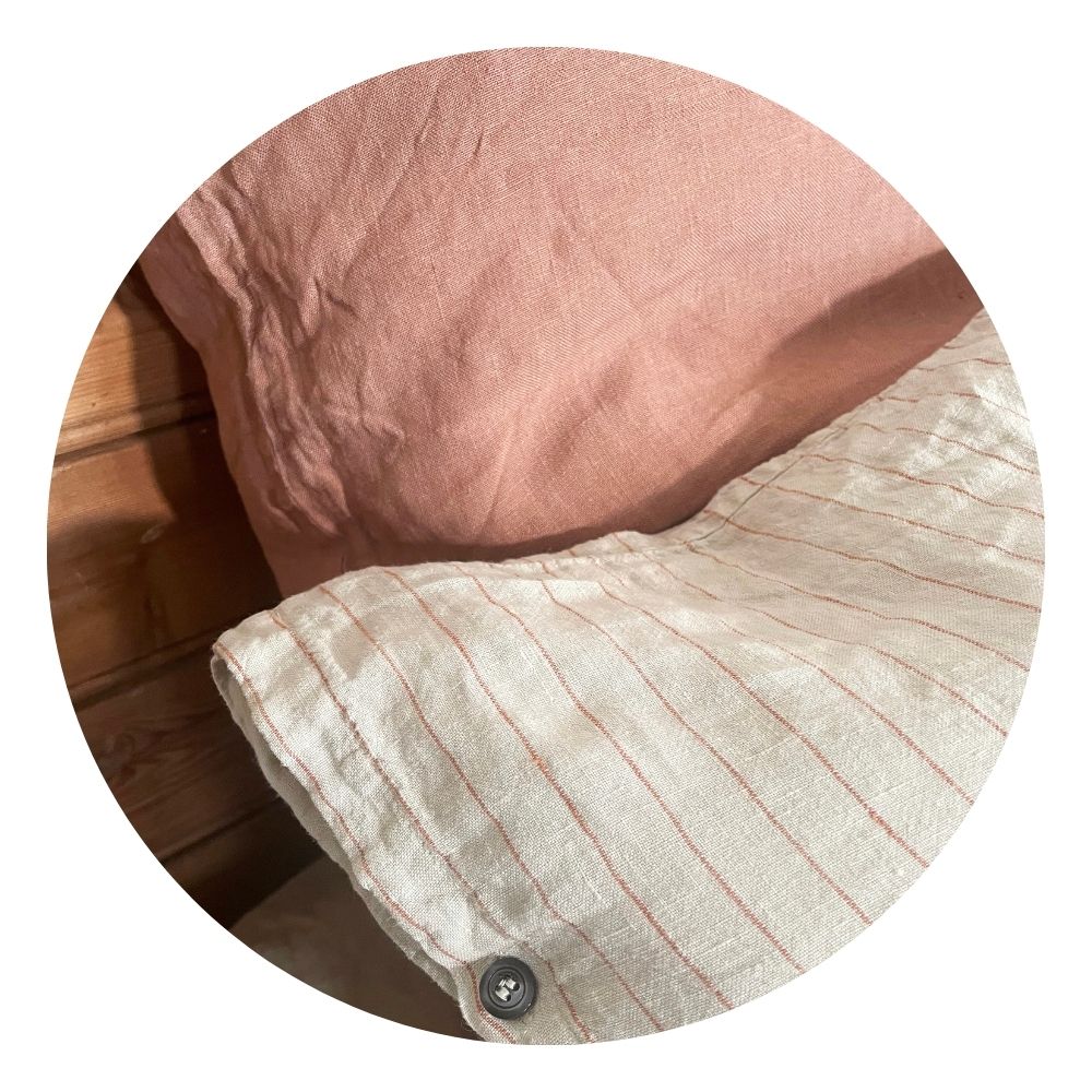 Linge de lit en lin : les nouveautés - Lin Terracotta Rosebud
