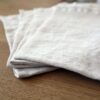 Lot de 4 serviettes de table en lin finition bourdon - SUSIE Plume