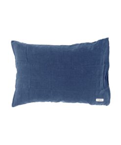 Taie d'oreiller en lin et coton DOLBY Navy