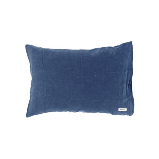 Taie d'oreiller en lin et coton DOLBY Navy