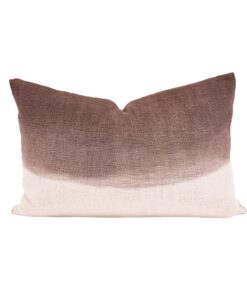 Coussin tie and dye en coton- Modèle TALC , coloris ebène