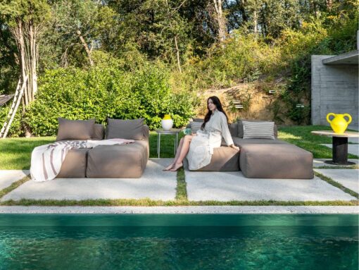 Ligne outdoor daybed coloris coco