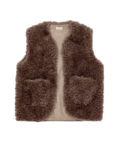 Gilet sans manche en fausse fourrure - Modèle ZOLA, coloris koala