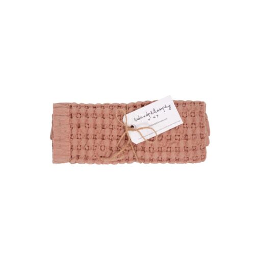 Serviette en coton - Modèle MIREILLE1, coloris vieux rose