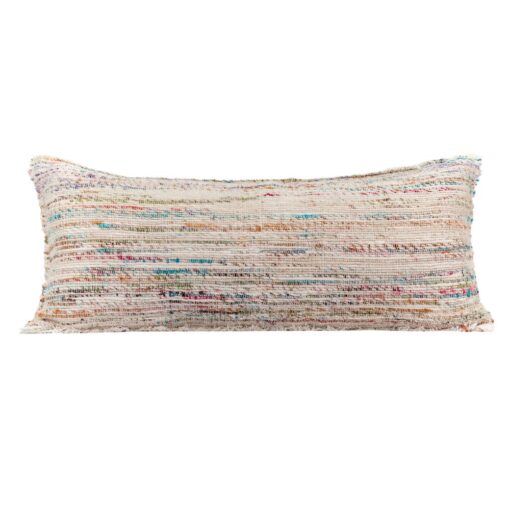 Coussin fabrication artisanale multicouleur, modèle TOGO coloris Coconut