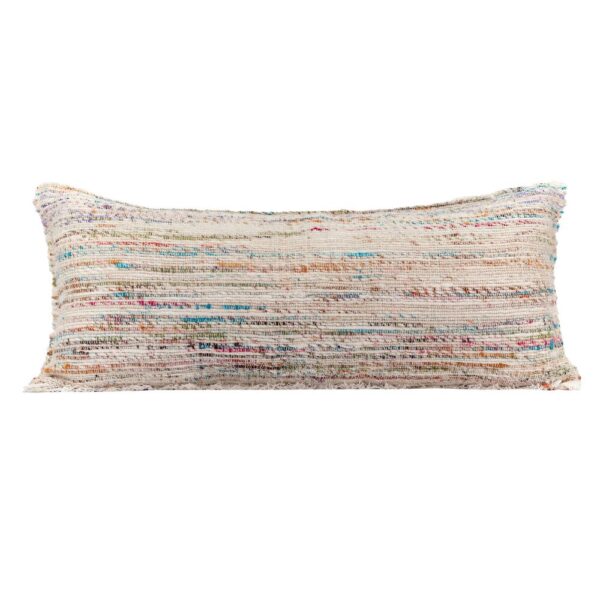 Coussin fabrication artisanale multicouleur, modèle TOGO coloris Coconut