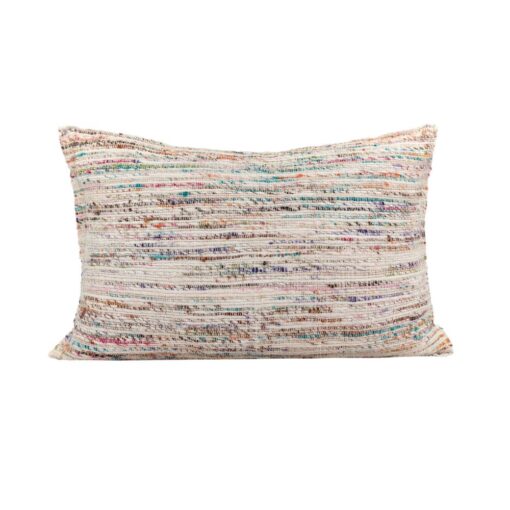 Coussin artisanal multicouleur, modèle TONKA coloris Coconut