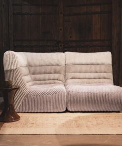 Chauffeuse et fauteuil d'angle en velours boudoir DIVAN COZY ET CLOSED