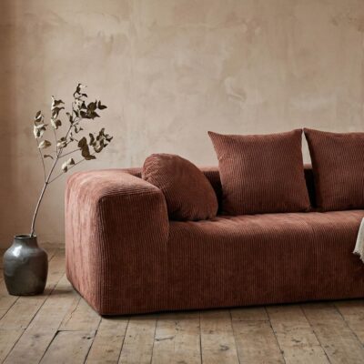 Canapé en velours côtelé 3 places URBAN COOPL Cinnamon