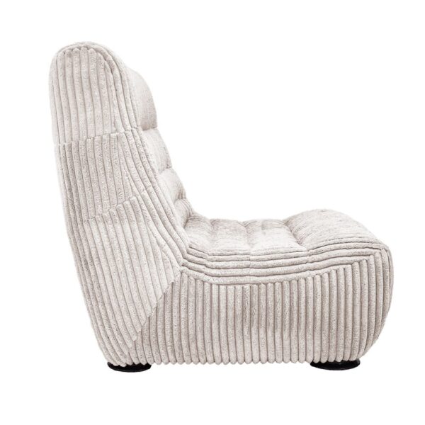 Chauffeuse 1 place en velours boudoir LIGNE DIVAN module COZY coloris BONE