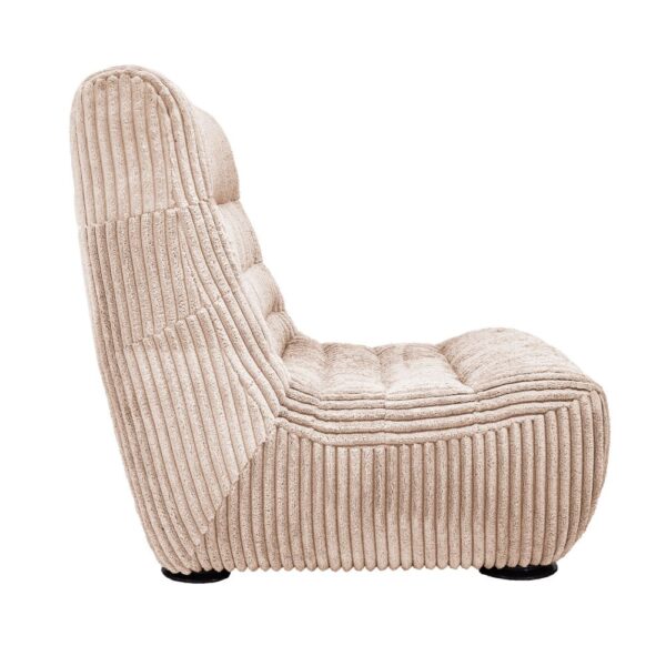 Chauffeuse 1 place en velours boudoir LIGNE DIVAN module COZY coloris oyster