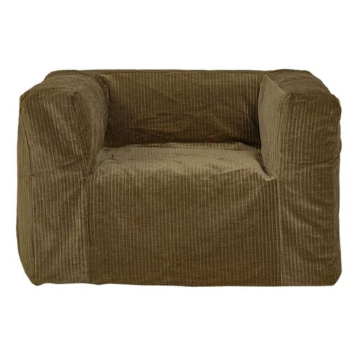 Fauteuil en velours côtelé ARMY, SLOW CUB