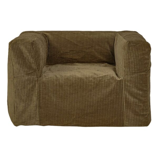 Fauteuil en velours côtelé ARMY, SLOW CUB