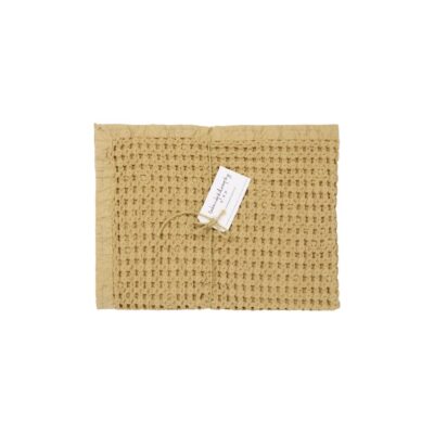 Serviette de toilettes en coton nid d'abeille, modèle MIREILLE coloris Savane