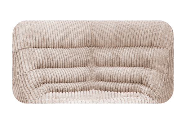 Canapé ligne divan en velours boudoir, coloris oyster