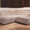 Canapé d'angle et chauffeuse en velours boudoir, ligne DIVAN avec modèle COZY ET CLOSED coloris SHADY1