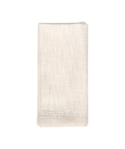 Lot de 2 serviettes tie and dye en coton flammé Modèle TATIN, coloris Écru