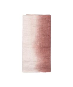 Lot de 2 serviettes tie and dye en coton flammé Modèle TATIN, coloris Light Pink