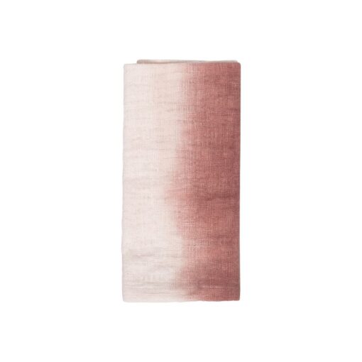 Lot de 2 serviettes tie and dye en coton flammé Modèle TATIN, coloris Light Pink