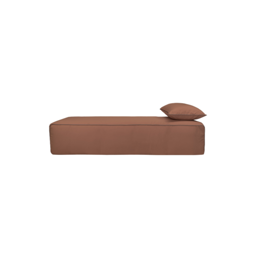 Banquette d'extérieur 1 place DAYBED coloris chocolate, catégorie OUTDOOR, un coussin inclus