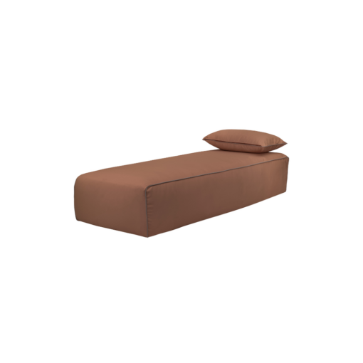 Banquette d'extérieur 1 place DAYBEDcoloris chocolate, catégorie OUTDOOR, un coussin inclus