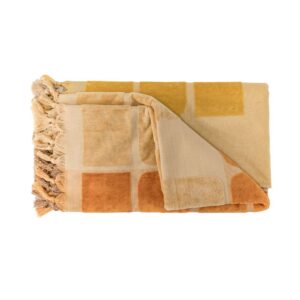 Drap de plage en éponge, modèle PINEDE coloris Mango