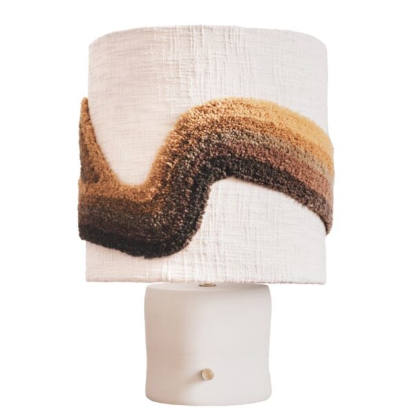 Lampe tuftée sur pied en céramique PHENIX âme philo